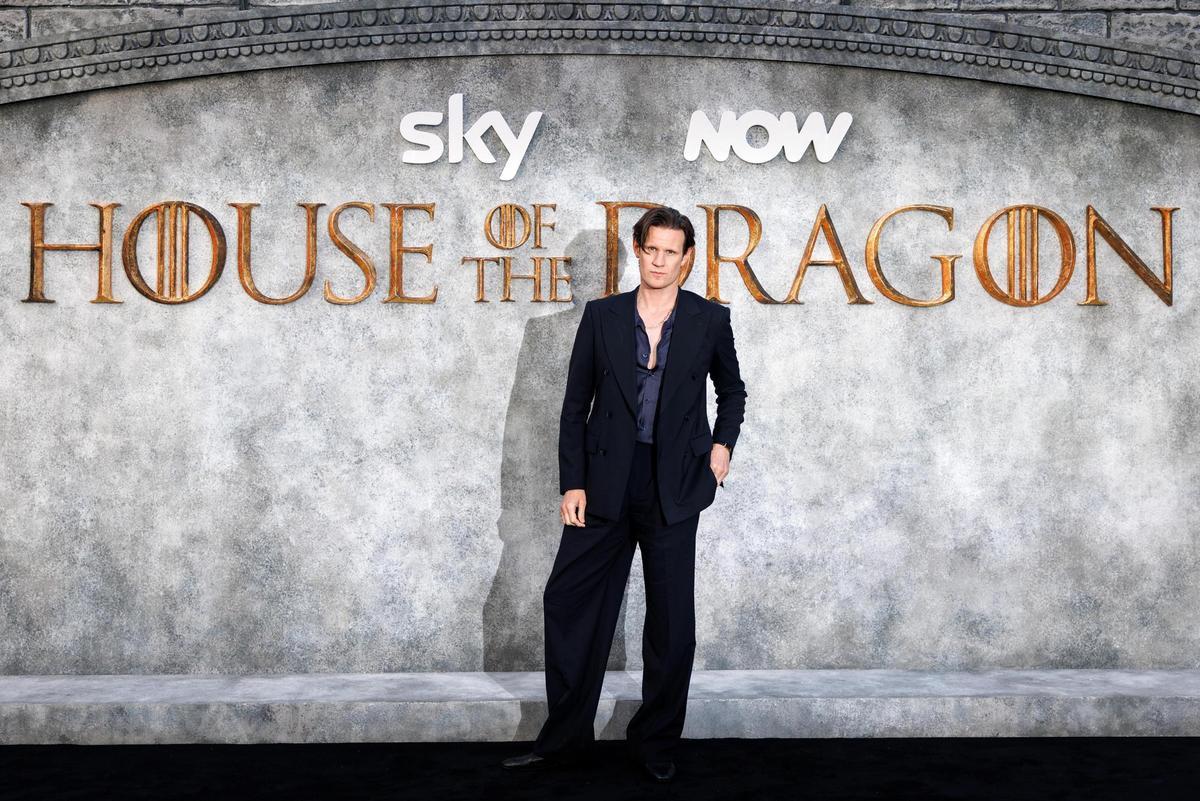 London (United Kingdom), 10/06/2024.- English actor Matt Smith poses at the UK premiere of House of the Dragon Season 2 at the Odeon Leicester Square in London, Britain, 10 June 2024. (Reino Unido, Londres) EFE/EPA/TOLGA AKMEN