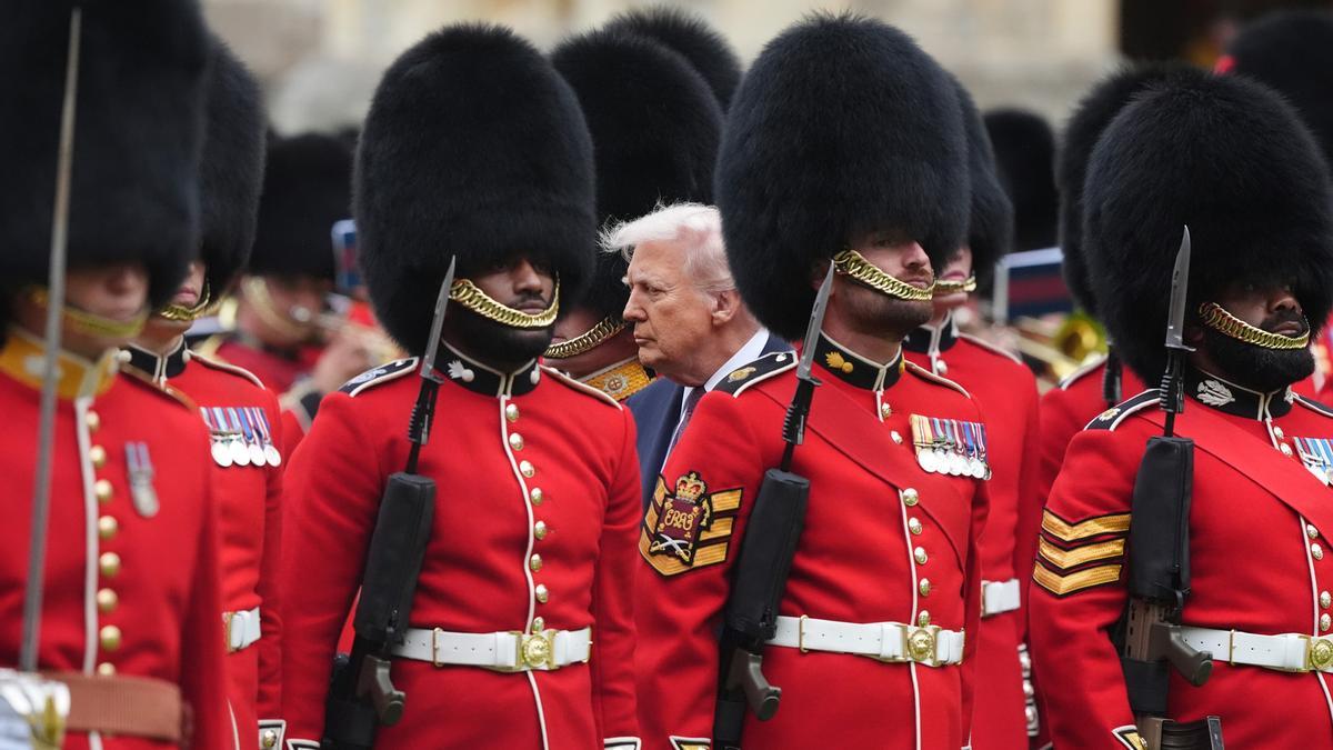 Donald Trump y Melania Trump, en su segunda visita de estado al Reino Unido.
