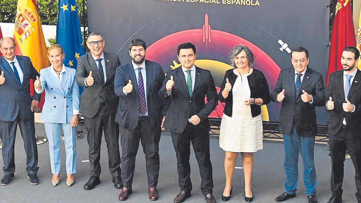El Palacio de San Esteban acogió el acto de presentación de la candidatura de San Javier para albergar la Agencia Espacial Española.