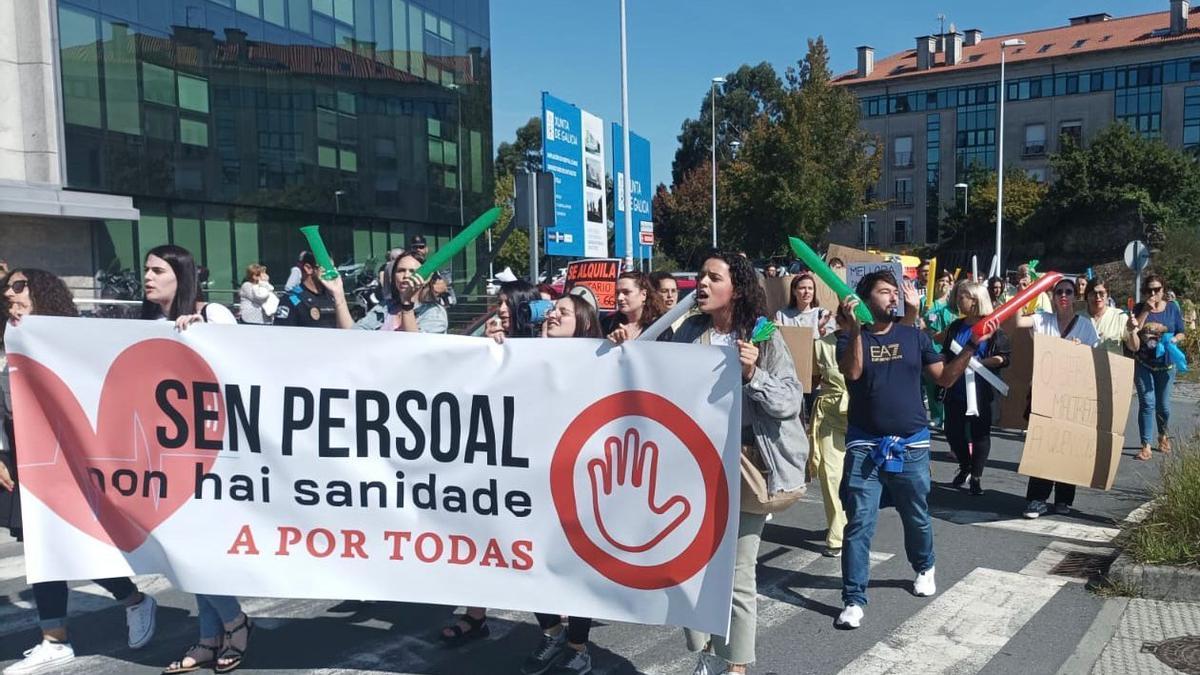 Una pasada manifestación del colectivo de Enfermería &quot;A por todas&quot;.