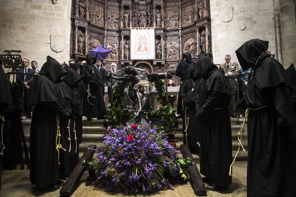 En Santa María, tras la suspensión.