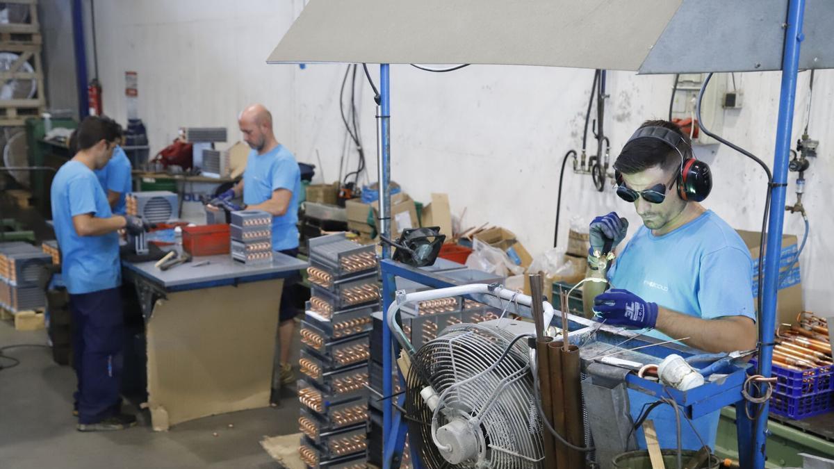 Trabajadores en una industria cordobesa.