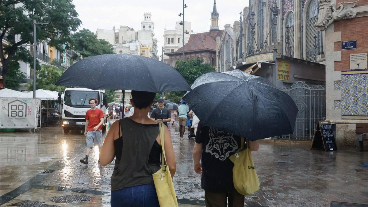 Fuertes lluvias en Valencia hace una semana.