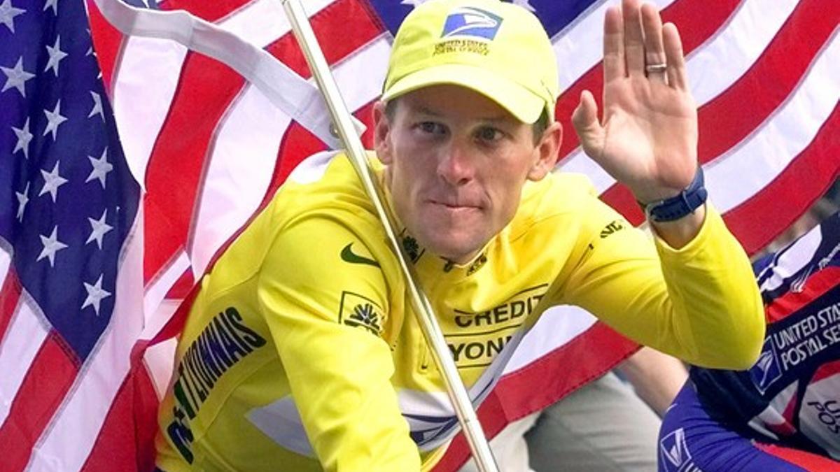 Lance Armstrong, tras ganar el Tour de Francia del 2003.