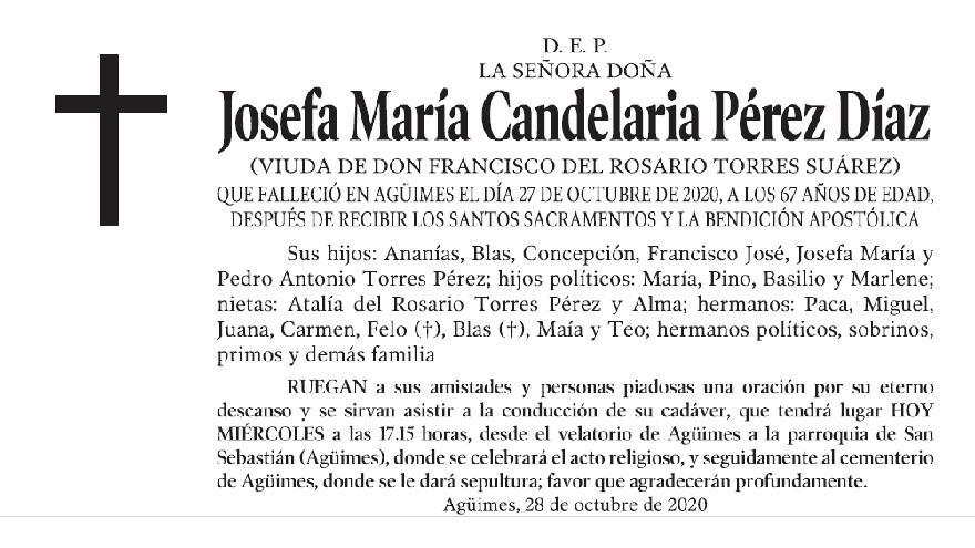 Josefa María Candelaria Pérez Díaz