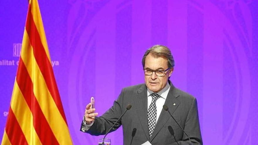 El President català en funcions, Artur Mas, va valorar l&#039;actuació policial ahir