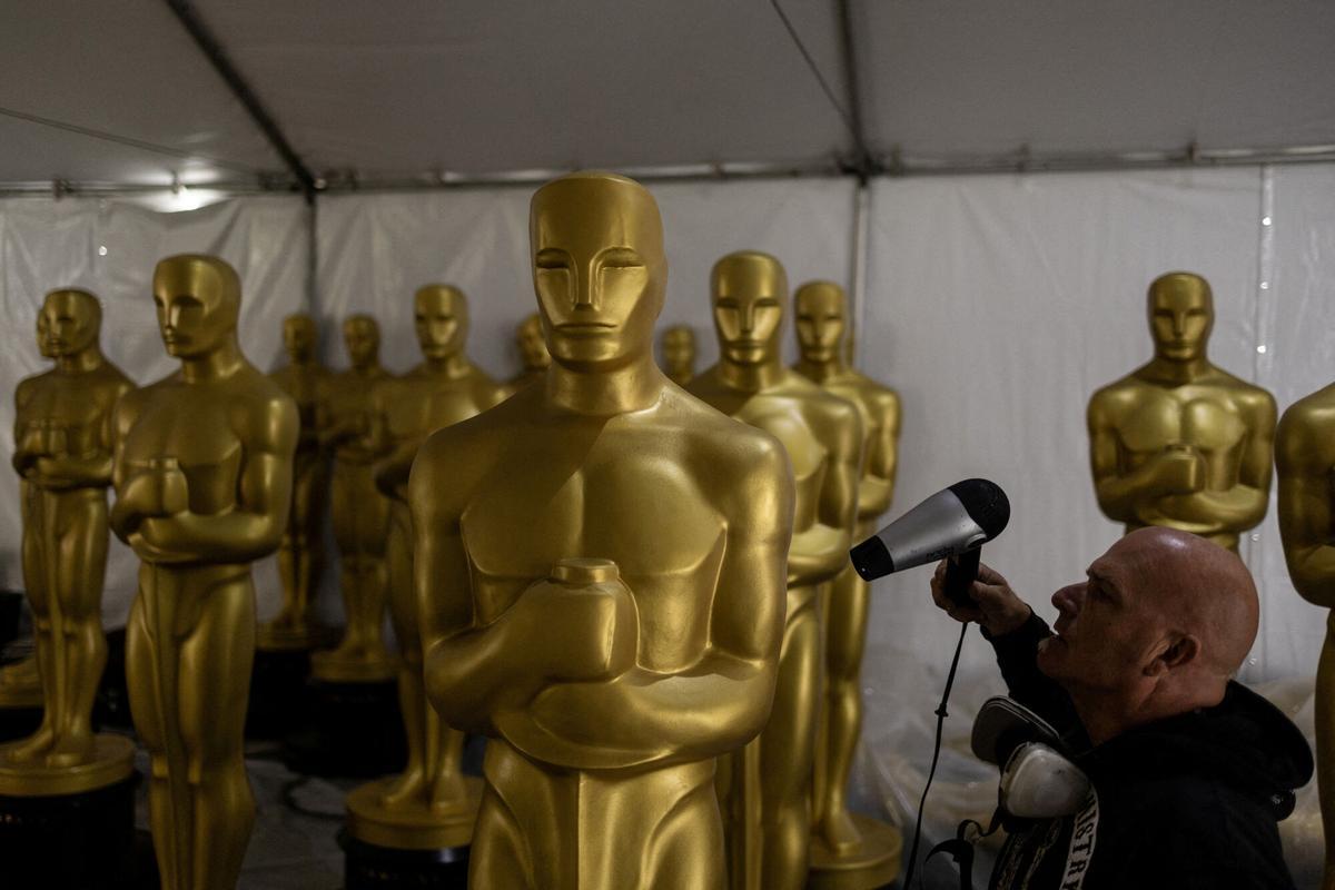 Preparativos de la gala de los premios Oscar