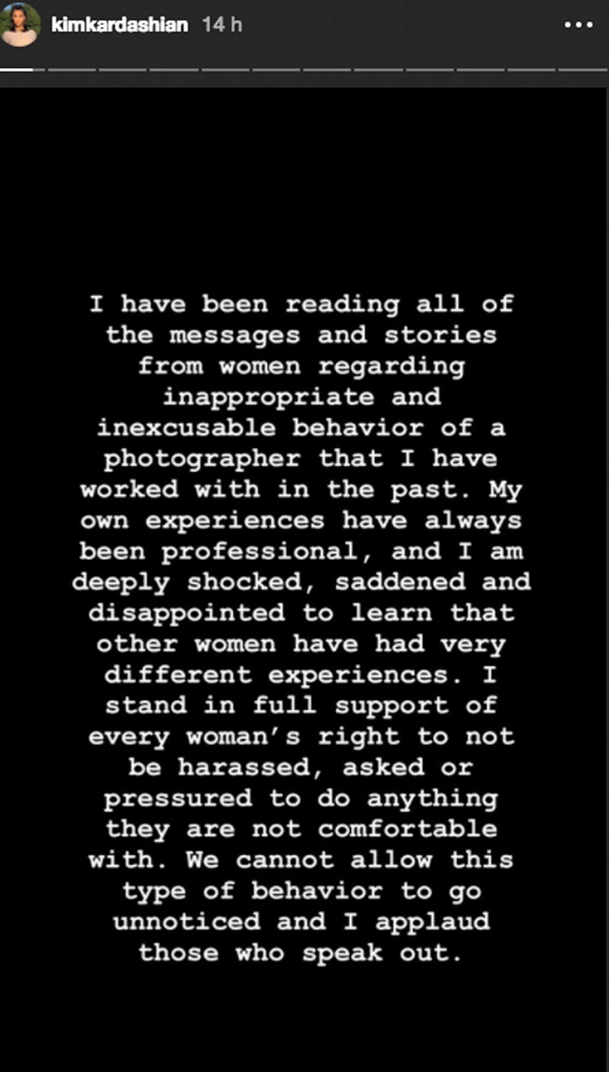 Kim Kardashian denuncia el acoso sexual.
