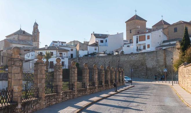 View of San Lorenzo Church and Towers House, Ubeda, Jaen, Spain