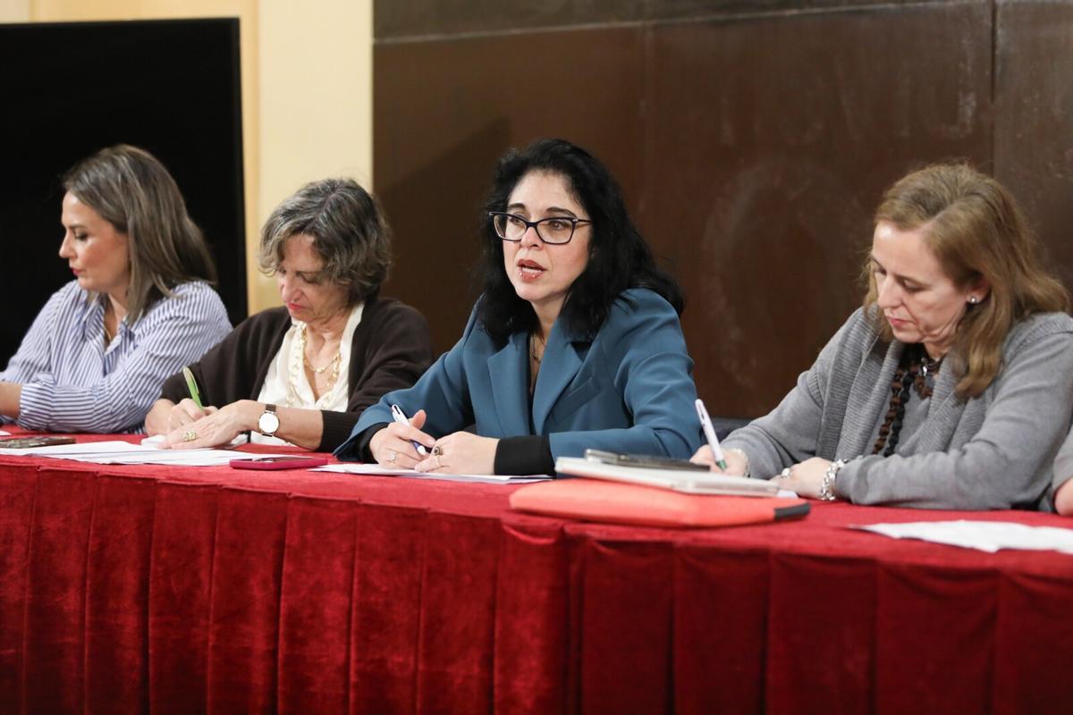 Marisol Illescas, concejala de Asuntos Sociales, Inclusión, Familia y Mayores, presidiendo el Consejo Local de la Mujer