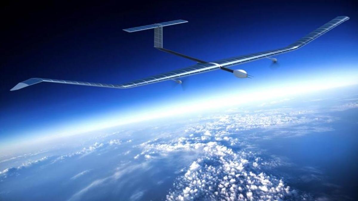 El Airbus Zephyr S, un pseudosatélite de gran altitud lanzado en 2018 por la Agencia Espacial Europea y que voló durante más de 25 días en su vuelo inaugural.