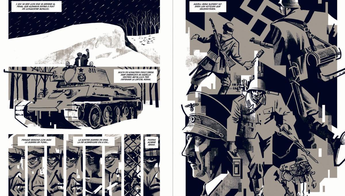 Páginas de la novela gráfica ‘Y un día’ facilitadas por los autores. | VÍCTOR ESCANDELL