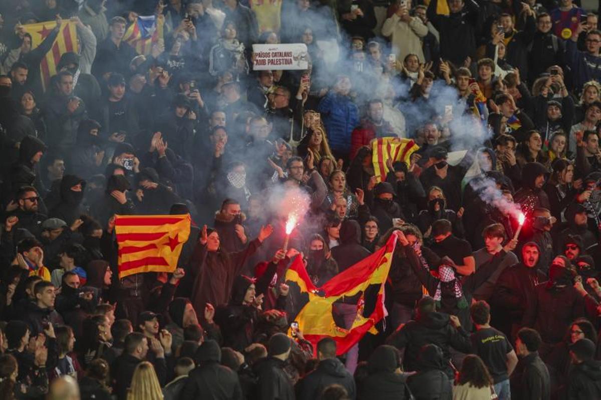 Partido entre Catalunya-Palestina en el Estadi Olímpic de Lluís Companys