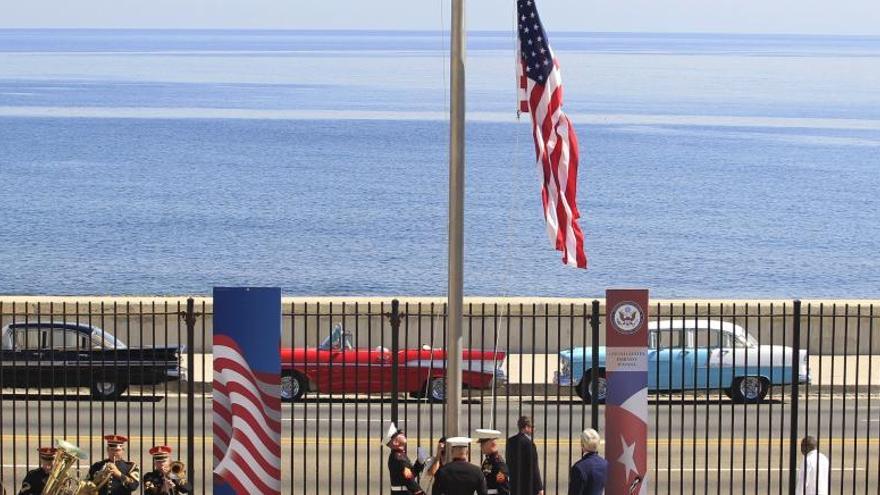 La bandera dels Estats Units al Malecón de l&#039;Habana.