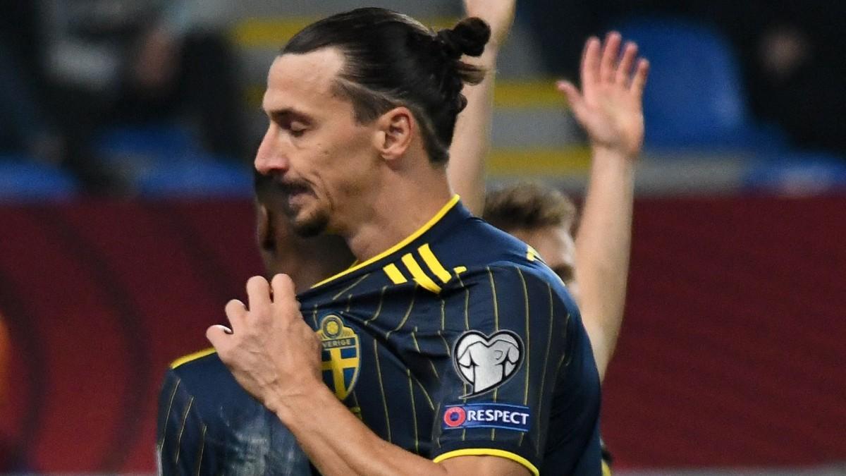 Zlatan durante el partido ante Georgia