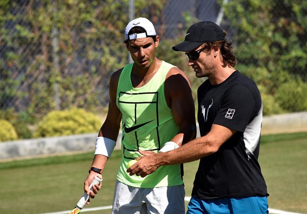 Rafa Nadal prepara Wimbledon en Mallorca