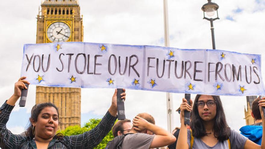 Protesta contra el &#039;Brexit&#039; en Londres.