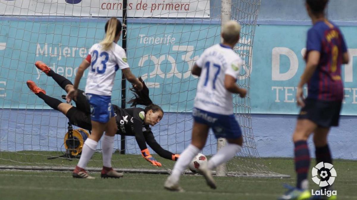 Aline Reis, en el triunfo ante el Barcelona de 2019.