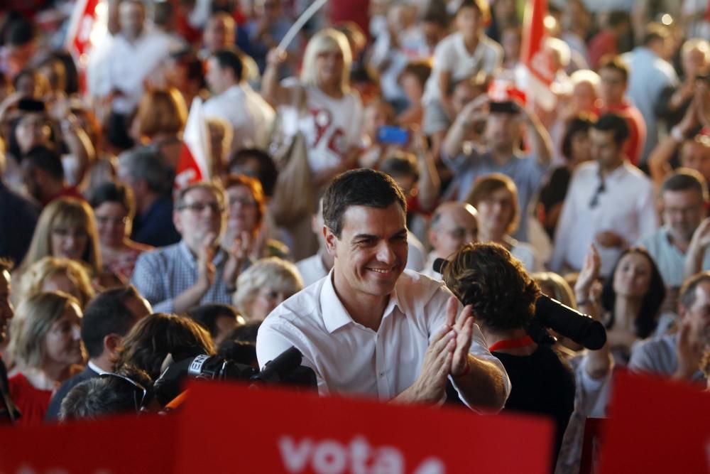 Mitin de Pedro Sánchez en l'Umbracle