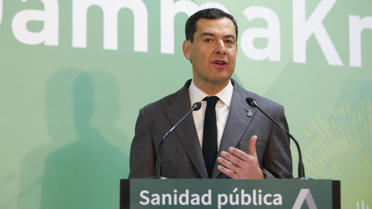 El presidente de la Junta de Andalucía, Juanma Moreno.