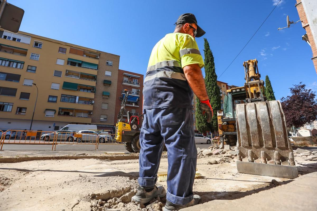 Las obras de la calle Núñez de Guzmán abarcan una superficie aproximada de 36.660 metros cuadrados
