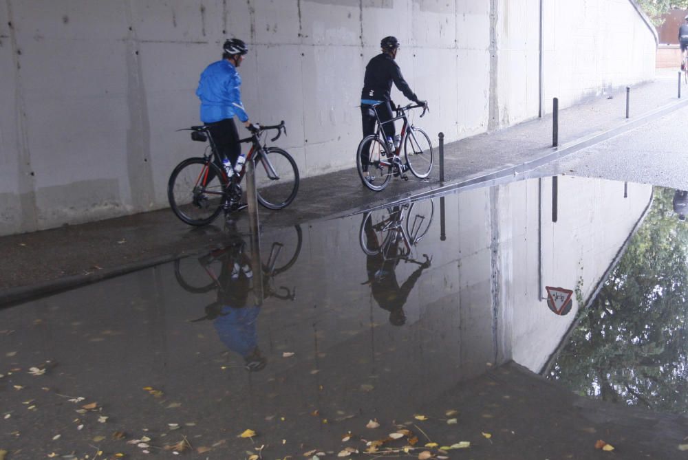 Efectes de la pluja a la ciutat de Girona