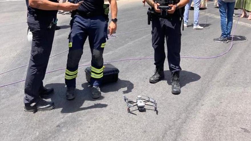 Dron que vigila las mascletás