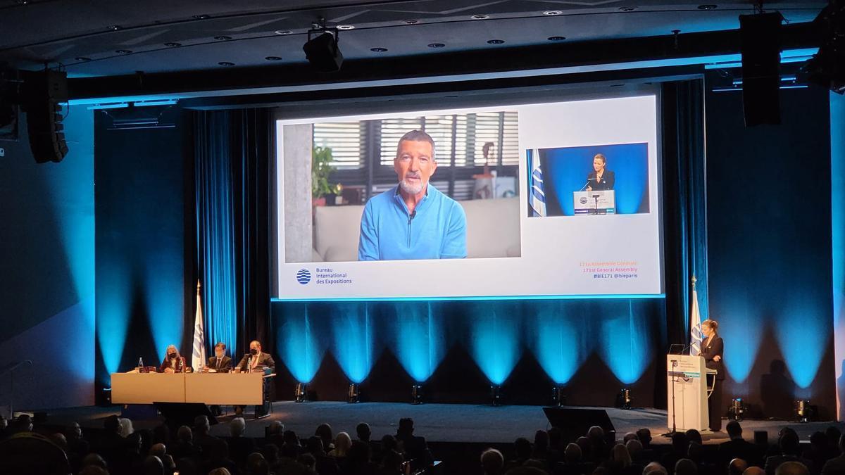 Antonio Banderas, en su intervención en la presentación de la Expo.