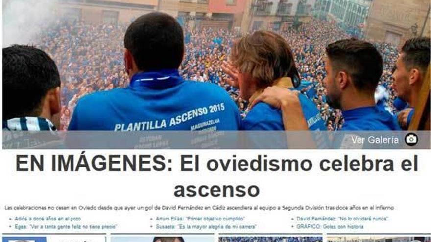 Récord de lne.es con el ascenso del Real Oviedo