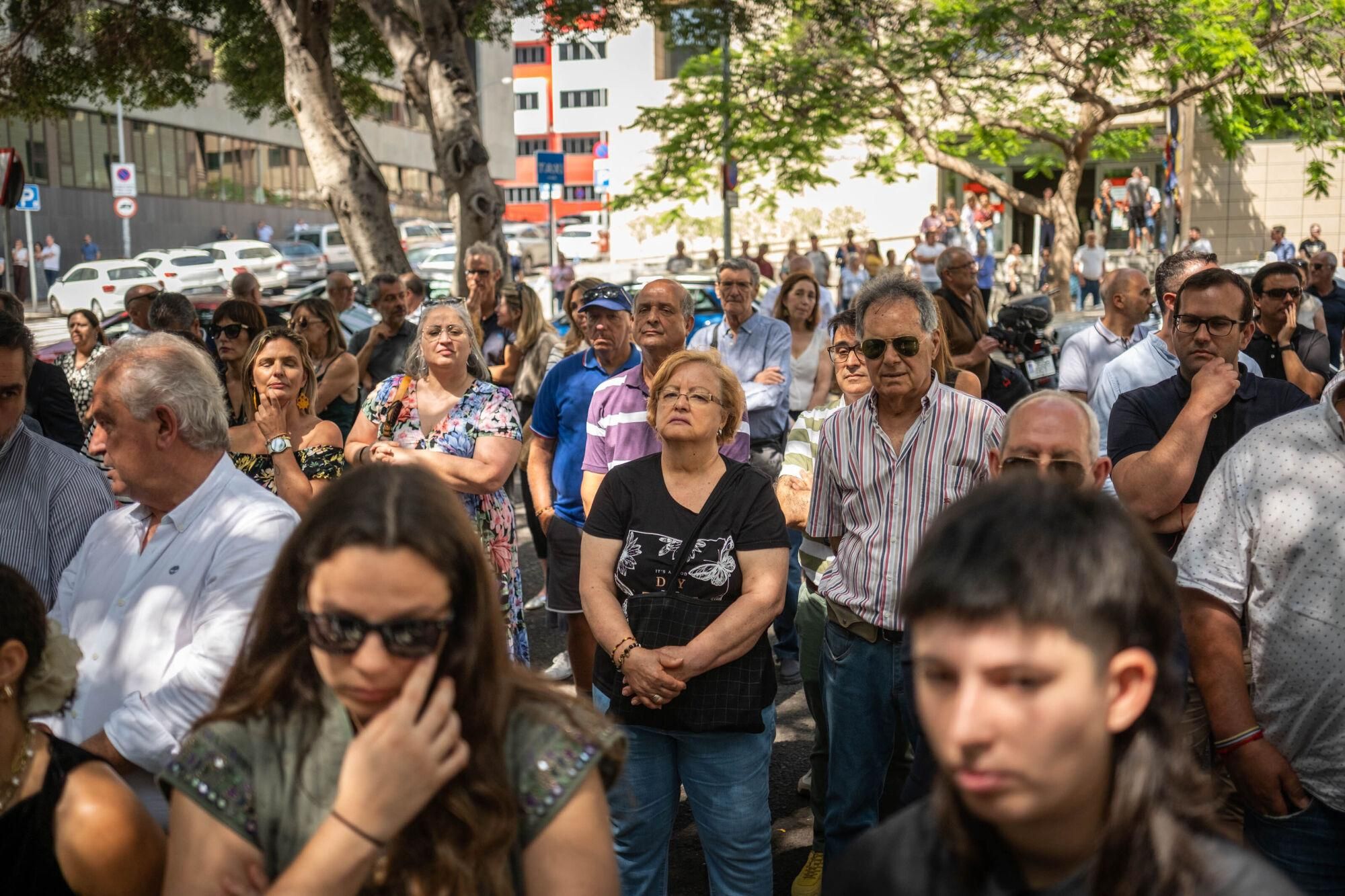 Funeral de Manuel Hermoso en Santa Cruz de Tenerife.