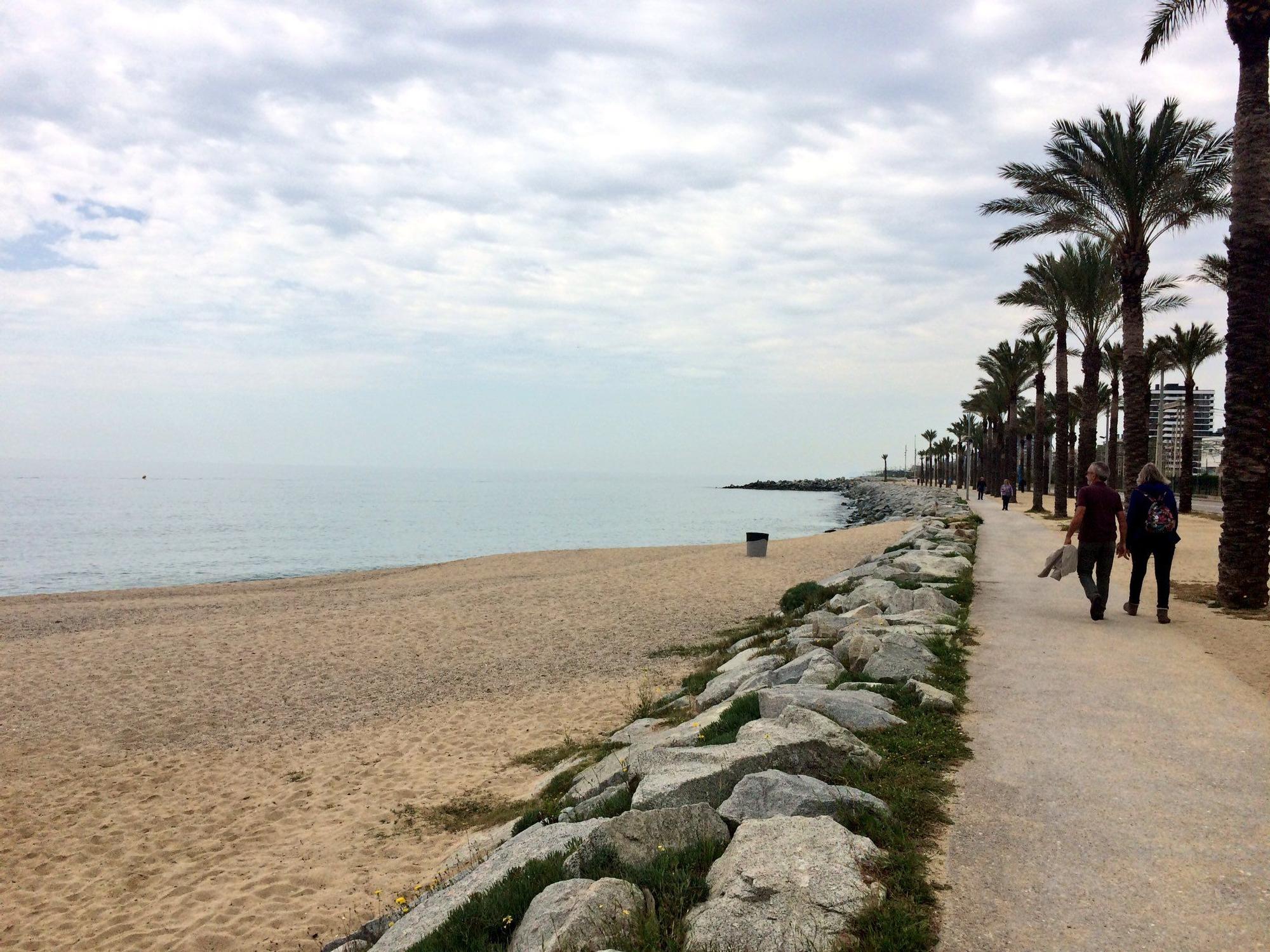 Imagen de archivo de la Playa de Poniente de Mataró.