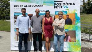 Los organizadores del festival (Carles Moreno y David Mullor), la gerente del Port de Mataró (Margarita Díaz) y la concejala de Cultura del Ayuntamiento de Mataró (Heidi Pérez)