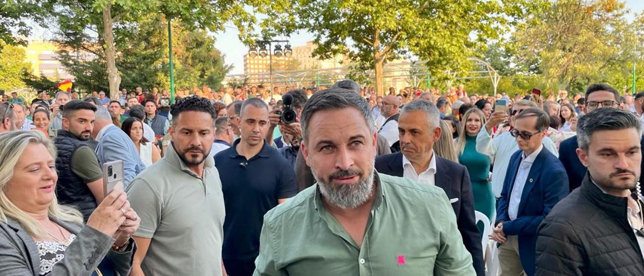 Santiago Abascal en un mitin en Cáceres, el pasado mes de mayo.