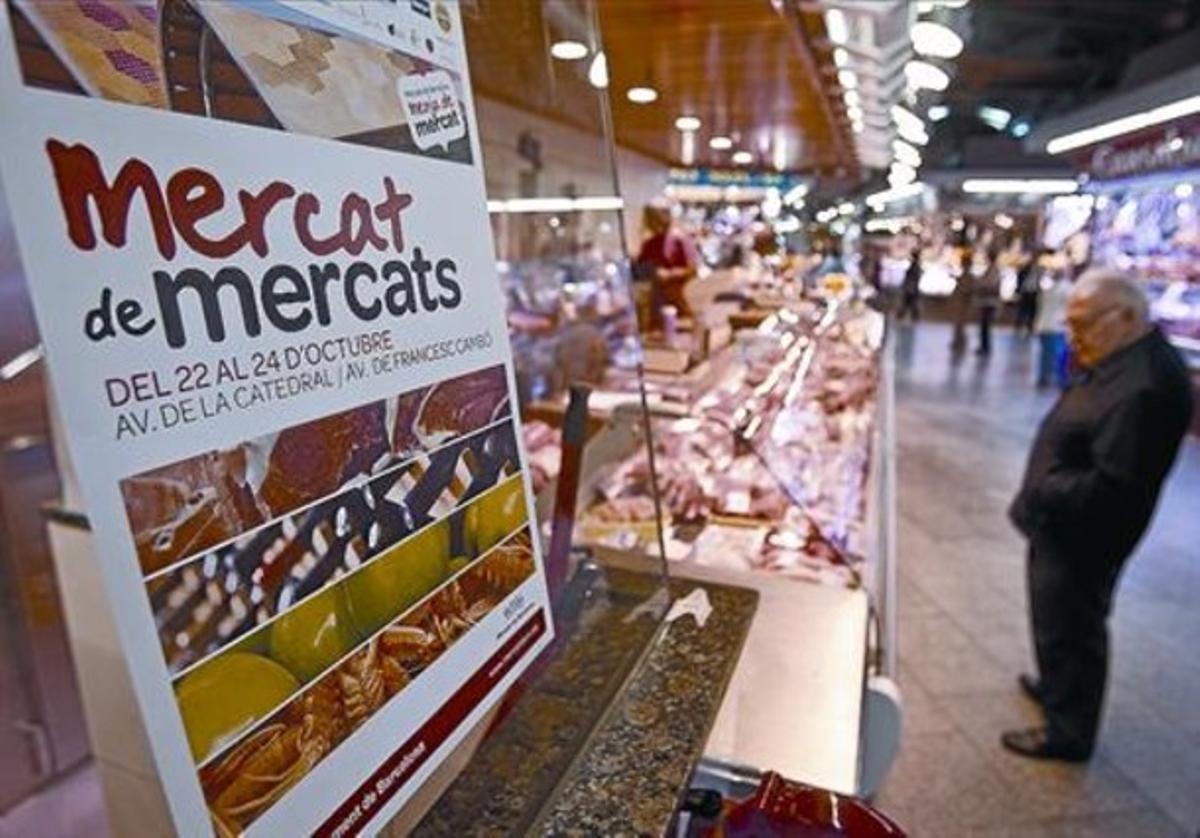 Cartell de presentació de la campanya ’Mercat de mercats’, que des d’avui acull Santa Caterina. Cartell de presentació de la campanya ’Mercat de mercats’, que des d’avui acull Santa Caterina.
