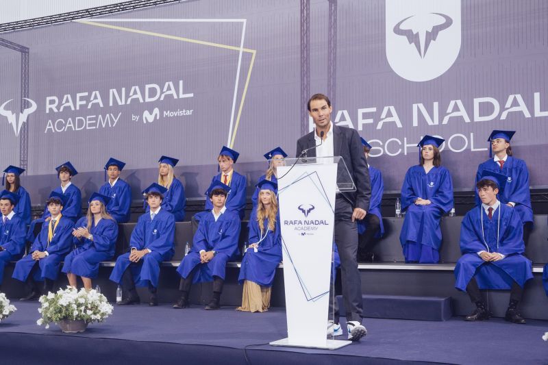 Rafa Nadal y Ricky Rubio presiden la graduación de la Rafa Nadal Academy by Movistar