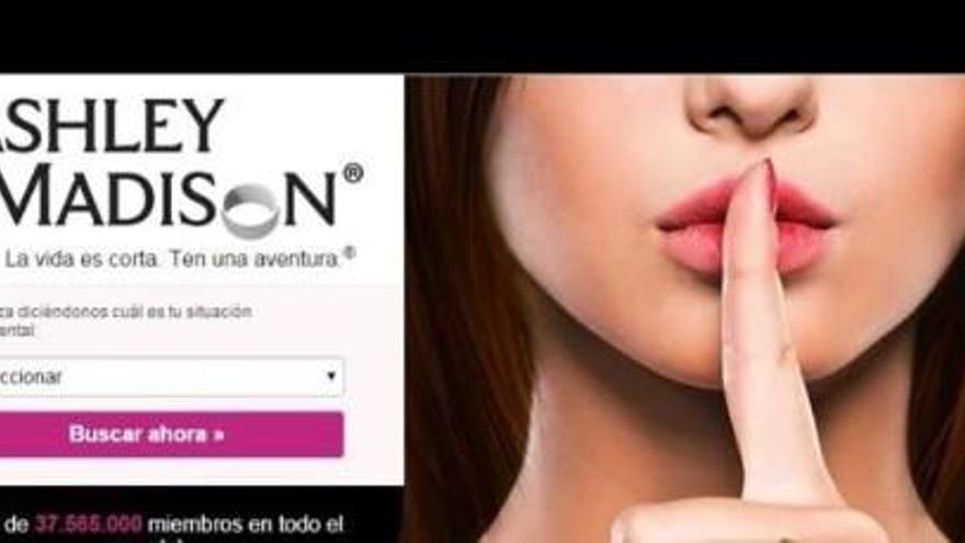 Un anunci del web Ashley Madison.