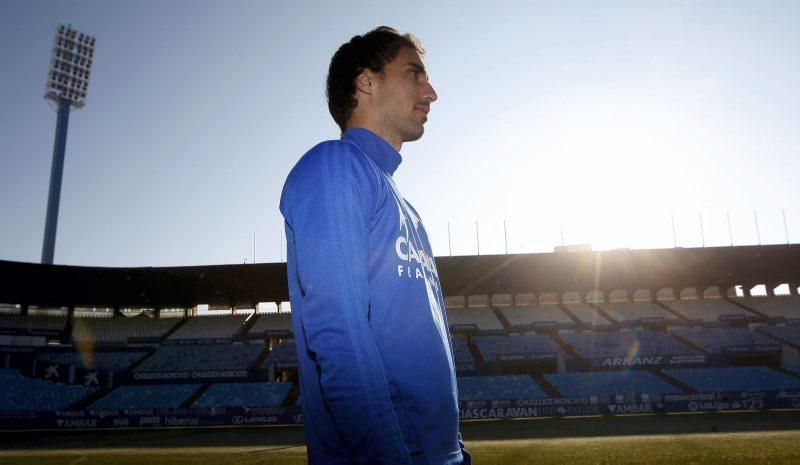 Entrenamiento a puerta abierta del Real Zaragoza en La Romareda