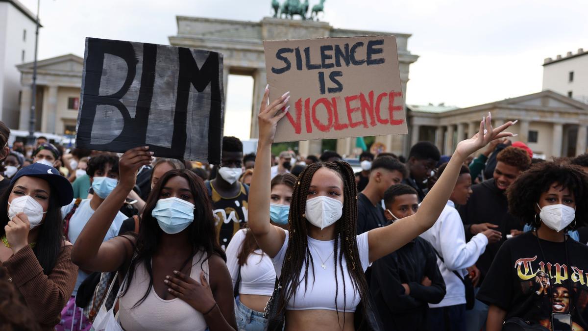 Una protesta del movimiento Black Lives Matter en Berlín.