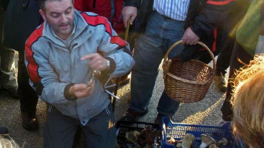 El presidente de la Asociación Micológica de Benavente en una salida.