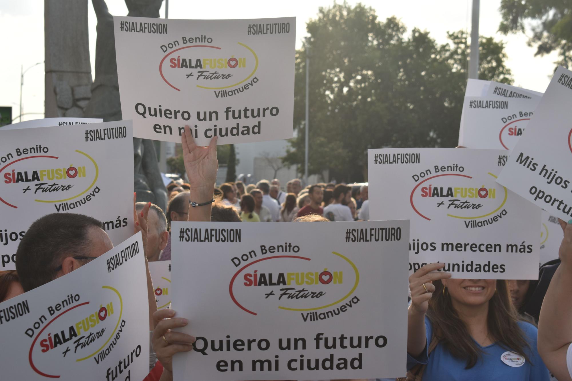 Manifestación en Don Benito por la fusión con Villanueva