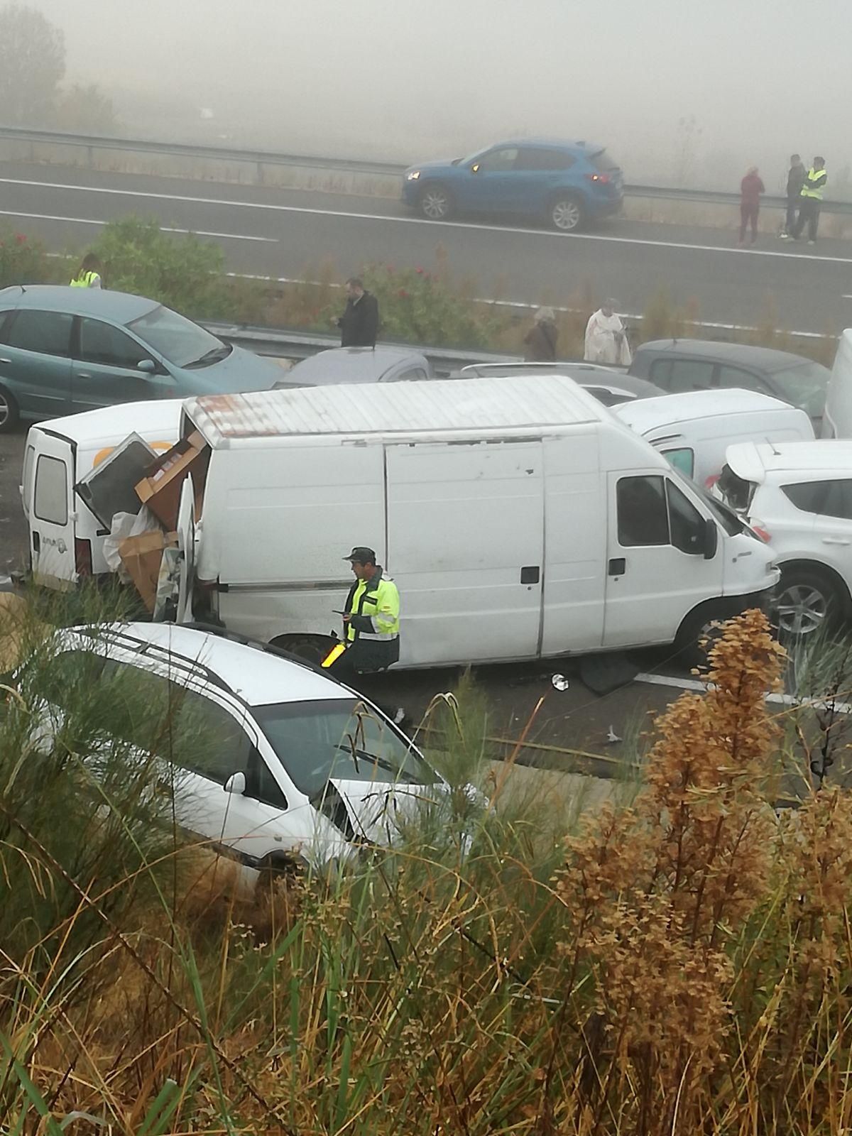 Accidente múltiple en Galisteo