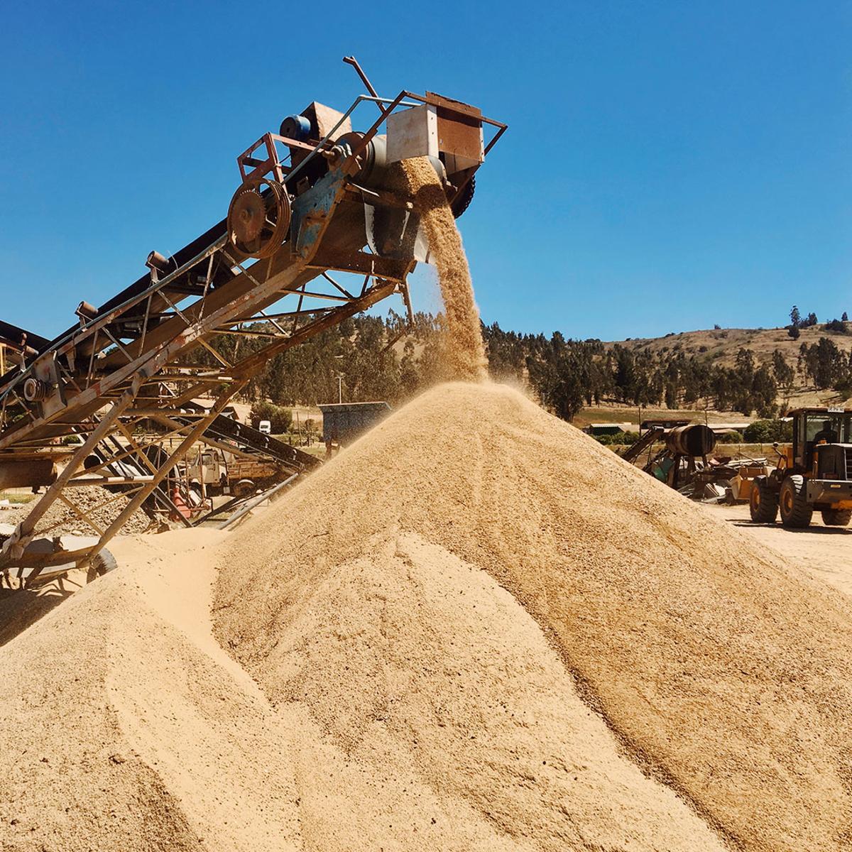 La arena es uno de los materiales más usados para la construcción