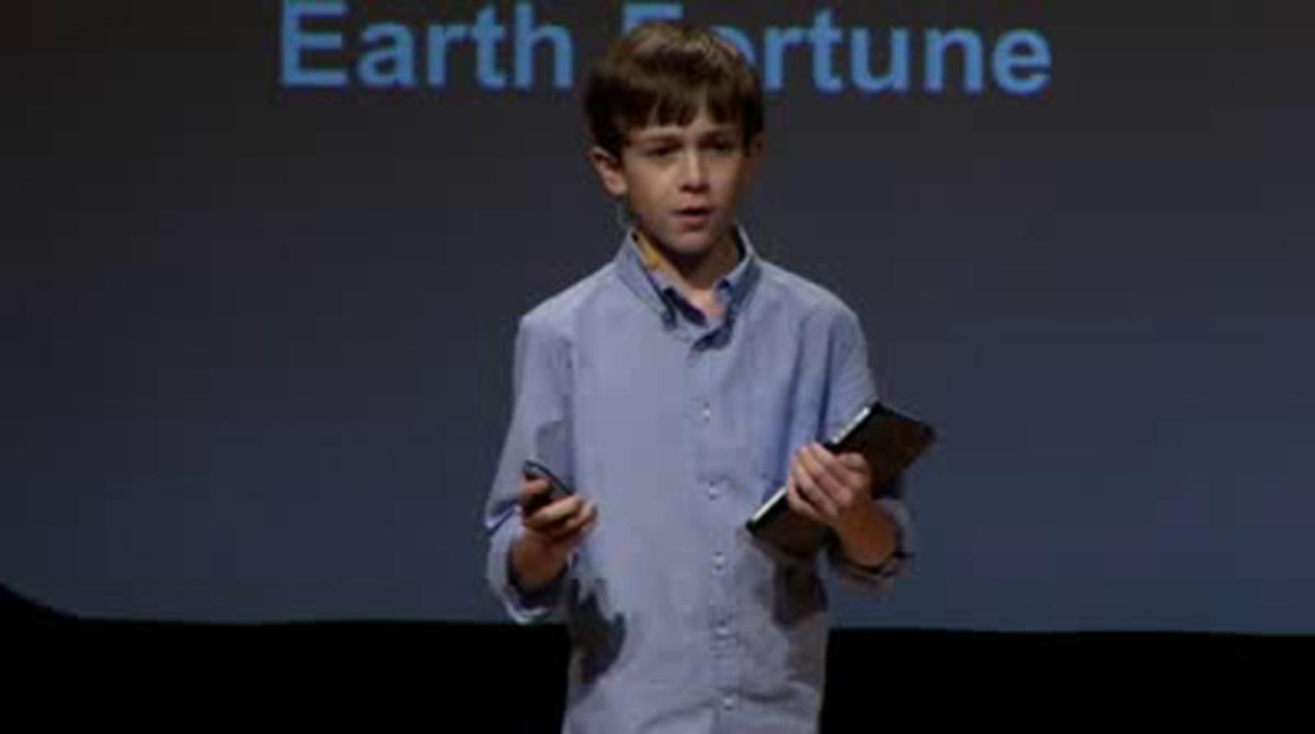 Thomas Suarez en l’acte dels premis TEDx, a Manhattan.