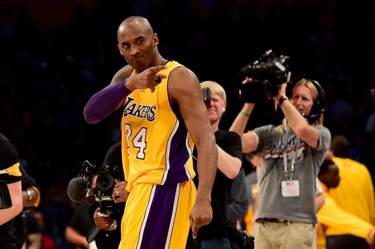 Kobe Bryant, en su último partido con los Lakers, el 13 de abril de 2016.