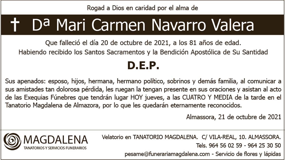 Dª Mari Carmen Navarro Valera