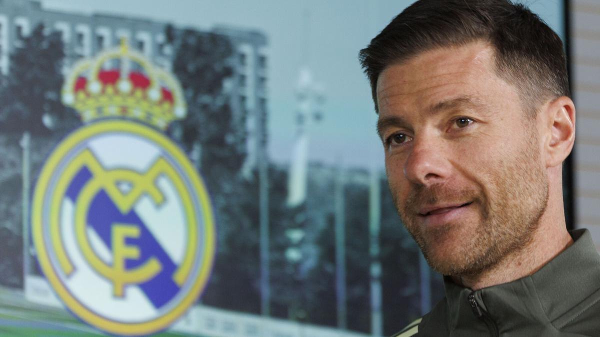 Xabi Alonso, durante la rueda de prensa previa al partido que medirá al Real Madrid con el Athletic