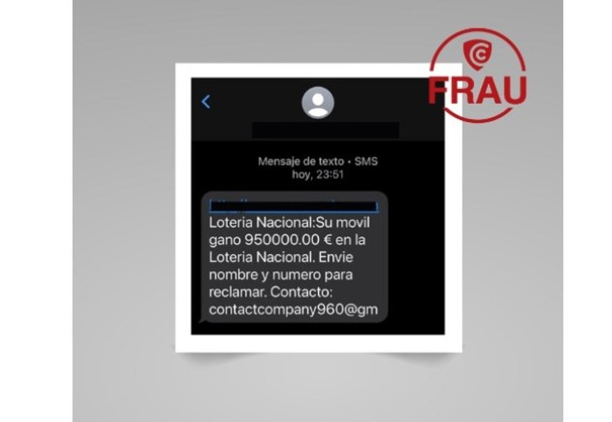 Una imagen de esta estafa nueva que suplanta Lotería y Apuestas del Estado