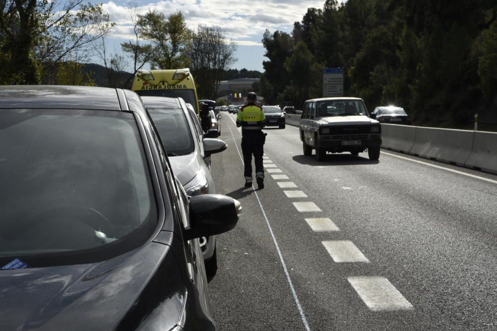 Accident de trànsit a la C-55 a Sant Vicenç de Castellet