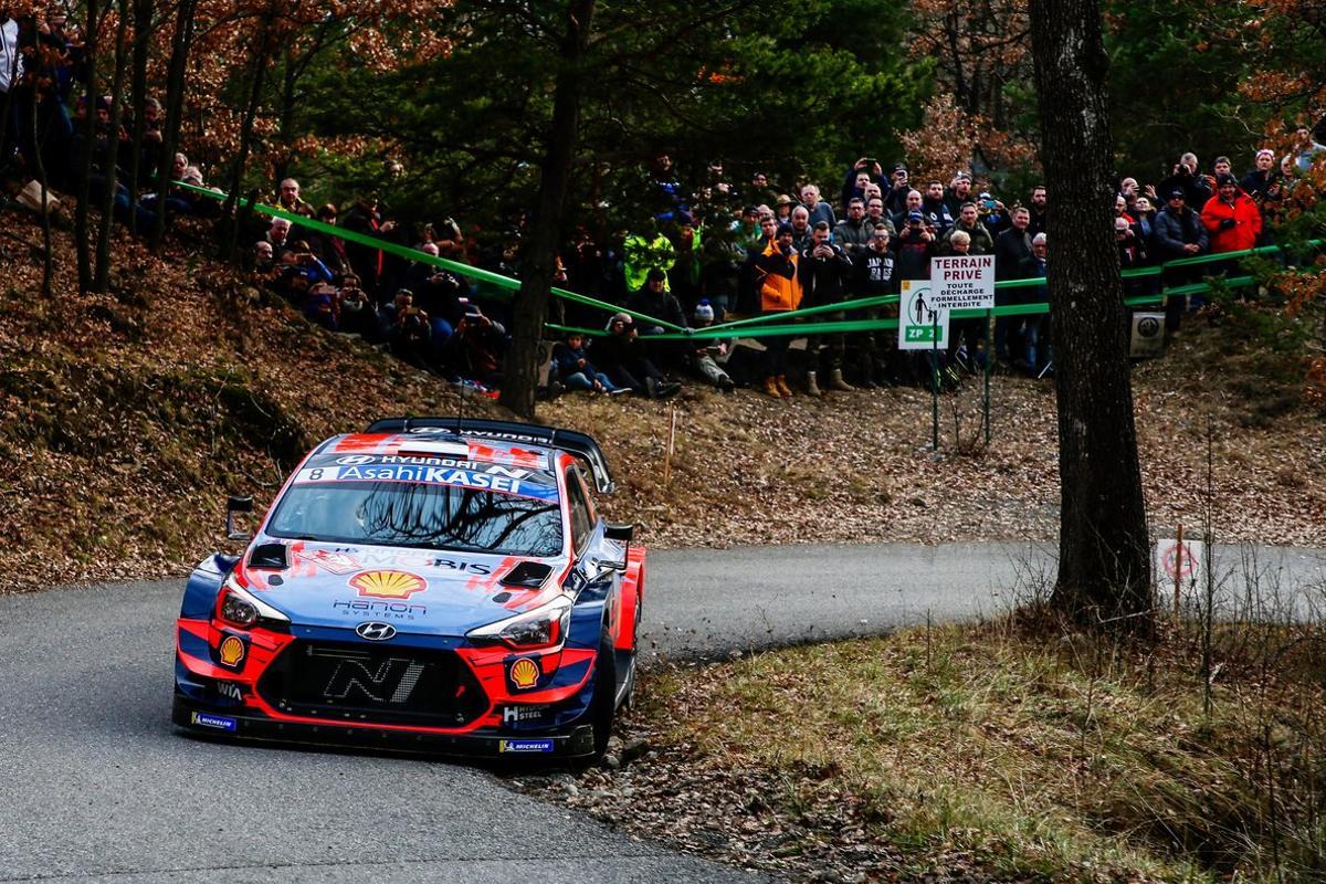 Gap (France), 22/01/2020.- Ott Tanak of Estonia drives his Hyundai i20 Coupe WRC during the shakedown of the Rally Monte Carlo 2020 as part of the World Rally Championship (WRC) near Gap, France, 22 January 2020. (Francia) EFE/EPA/ALESSANDRO GAROFALO