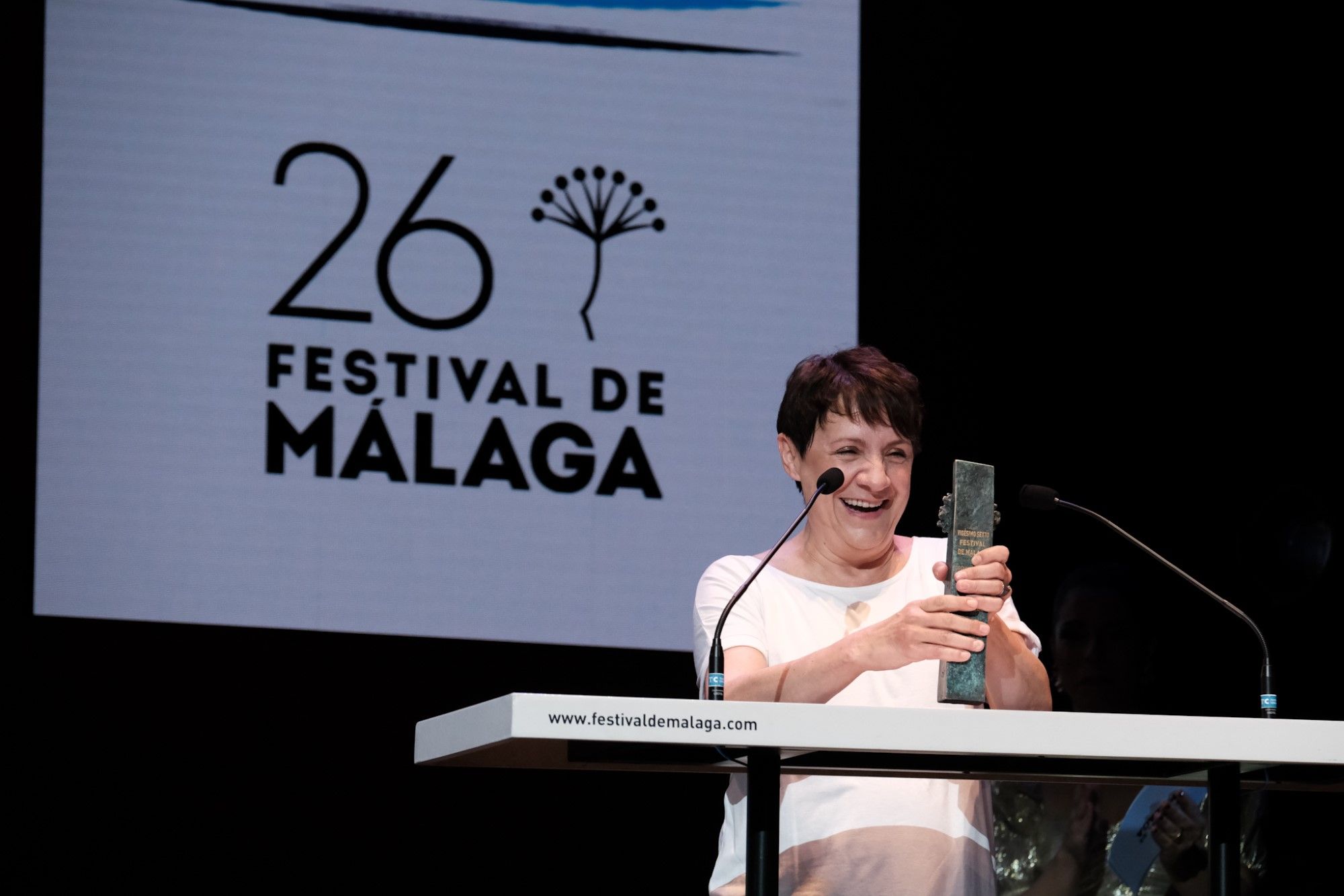 Blanca Portillo recibe el Premio Málaga en el 26 Festival de Cine de Málaga